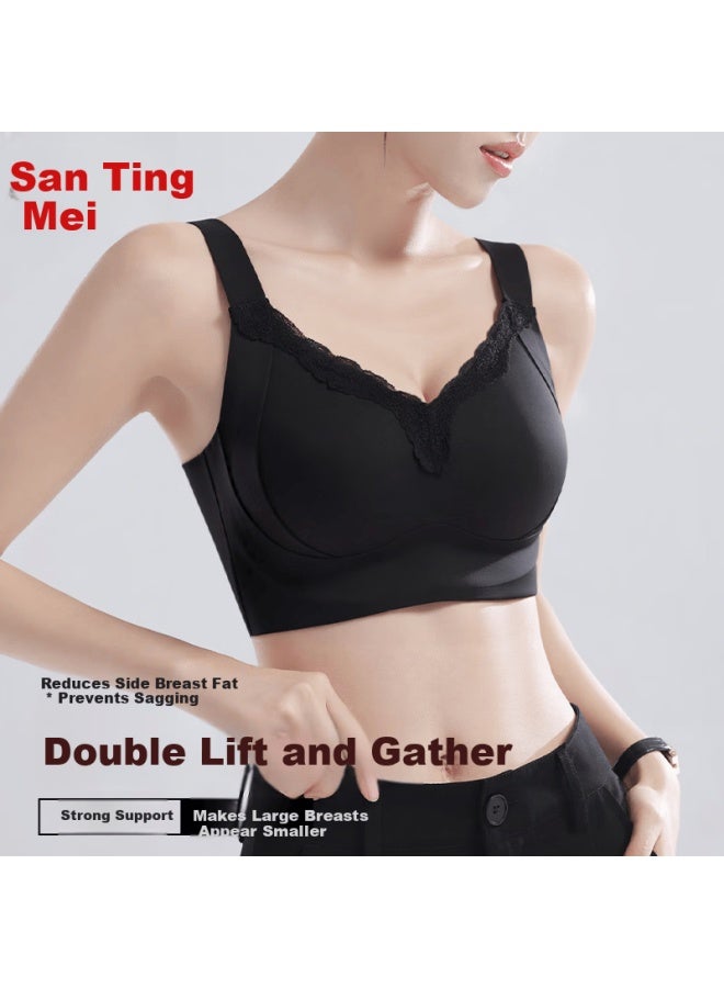 GRACEWELL Tingmei Seamless Large Bust Minimizing Bra For Women, Lift And Gather, Side Support, Anti-sagging, Wireless, Soft Sports Bra - Image 1