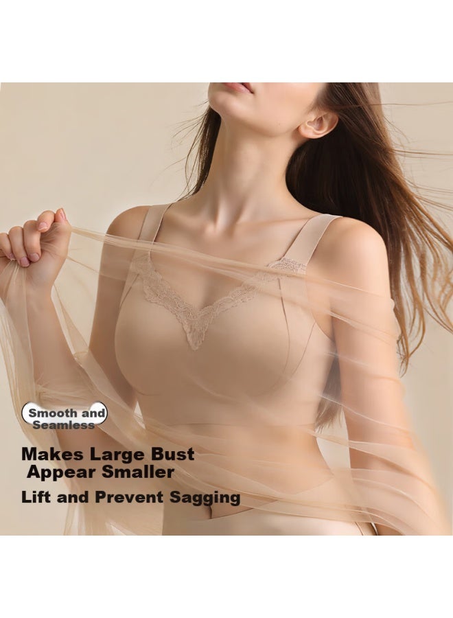 GRACEWELL Tingmei Seamless Large Bust Minimizing Bra For Women, Lift And Gather, Side Support, Anti-sagging, Wireless, Soft Sports Bra - Image 2