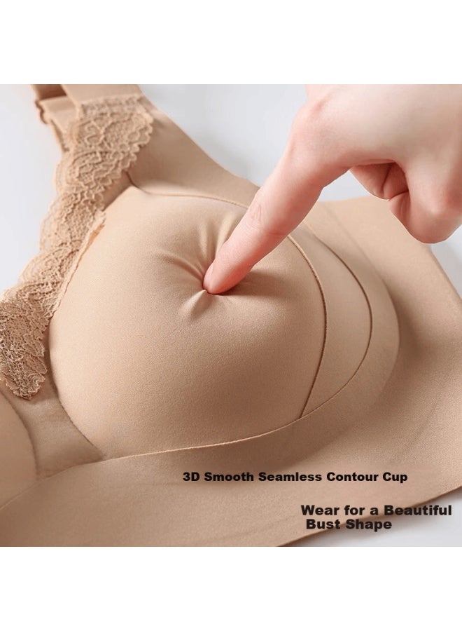 GRACEWELL Tingmei Seamless Large Bust Minimizing Bra For Women, Lift And Gather, Side Support, Anti-sagging, Wireless, Soft Sports Bra - Image 5