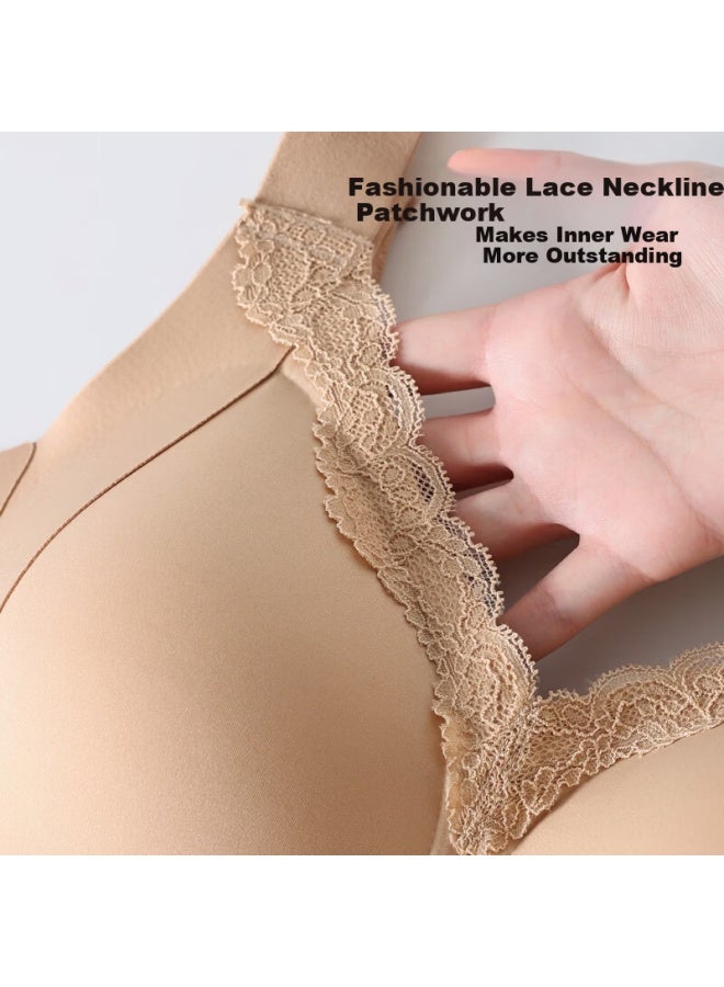 GRACEWELL Tingmei Seamless Large Bust Minimizing Bra For Women, Lift And Gather, Side Support, Anti-sagging, Wireless, Soft Sports Bra - Image 4