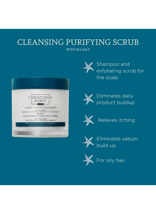 Christophe Robin - Cleansing Purifying Scrub With Sea Salt For Oily And Itchy Scalp Detox 75Ml (Low Dioxane) 2024 Edition - Image 1