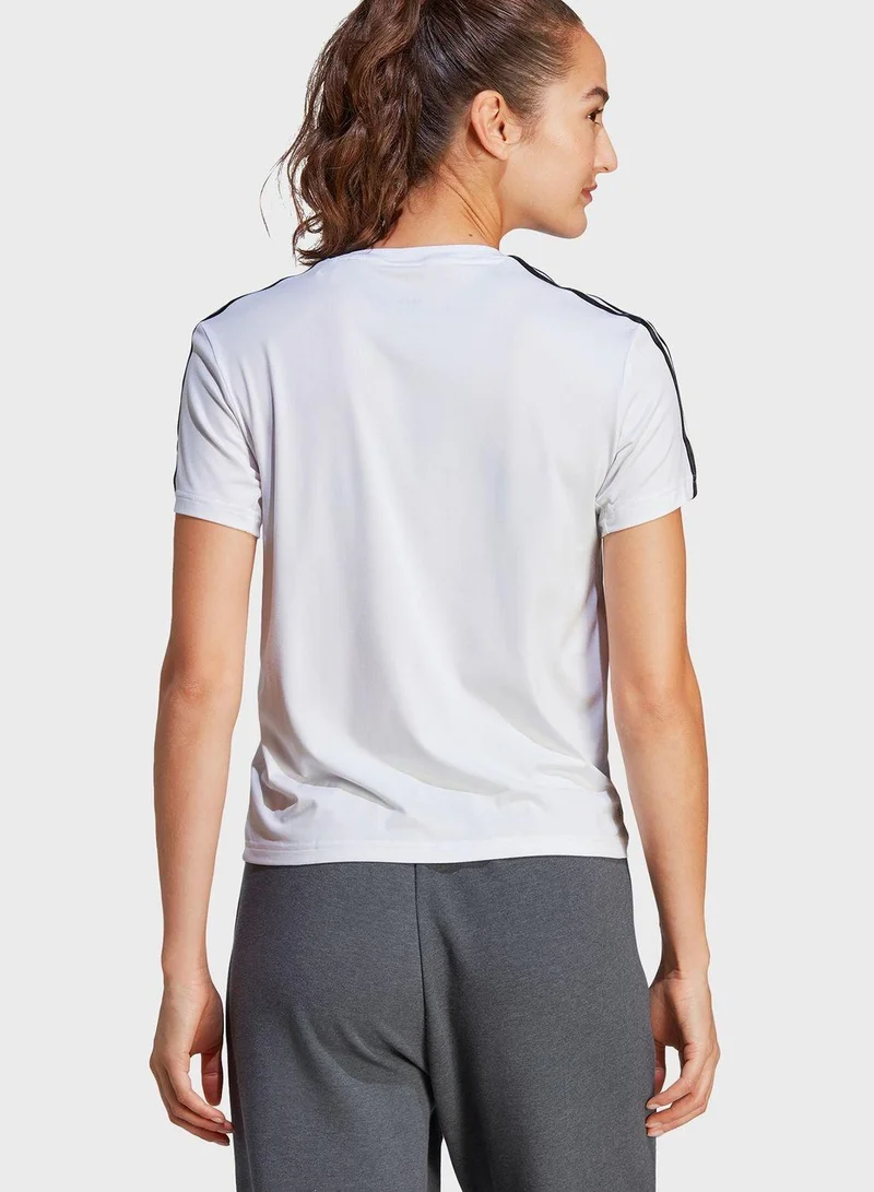 Adidas aeroready workout essentials 3-stripes women t-shirt