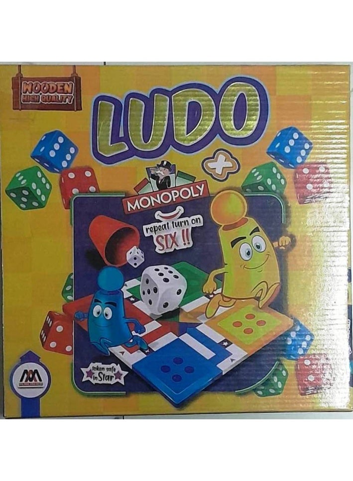2-in-1 Classic Ludo and Draughts (Checkers) Double-Sided Board Game Set - Traditional Strategy Tabletop Game for Kids and Adults - High-Contrast Portable Family Fun Board