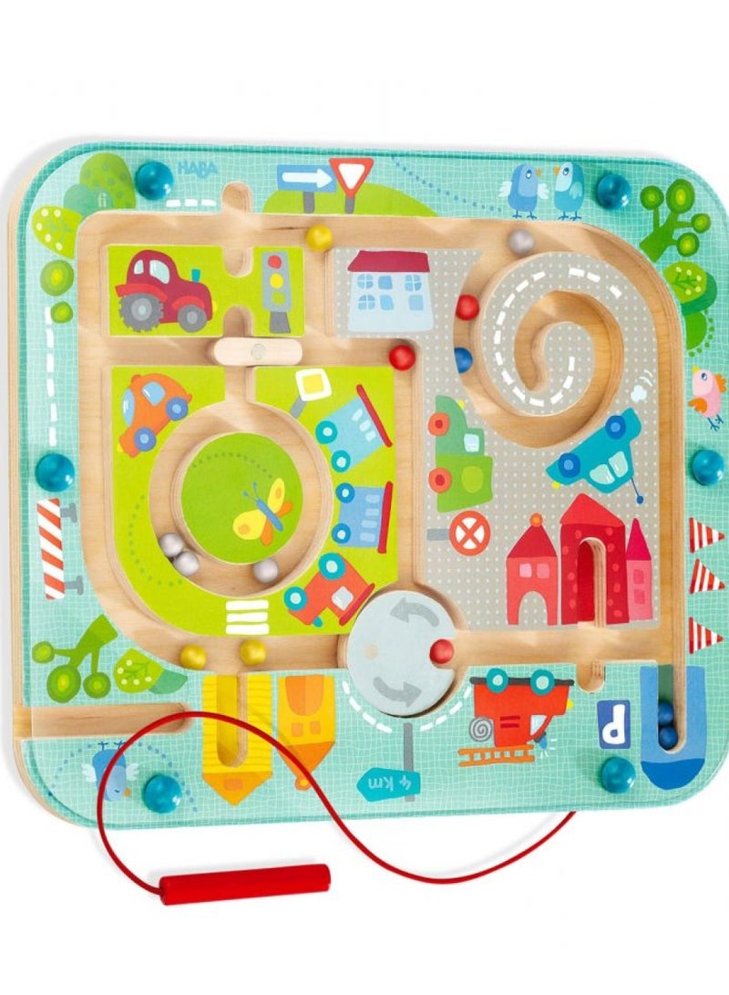 HABA HABA Town Maze Magnetic Puzzle Game - Learning & Education Toys for Preschoolers  - Image 1