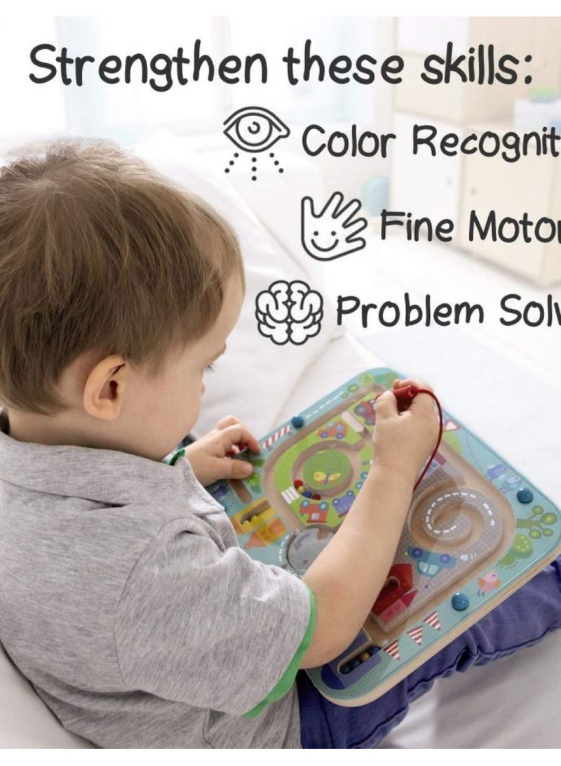 HABA HABA Town Maze Magnetic Puzzle Game - Learning & Education Toys for Preschoolers  - Image 3