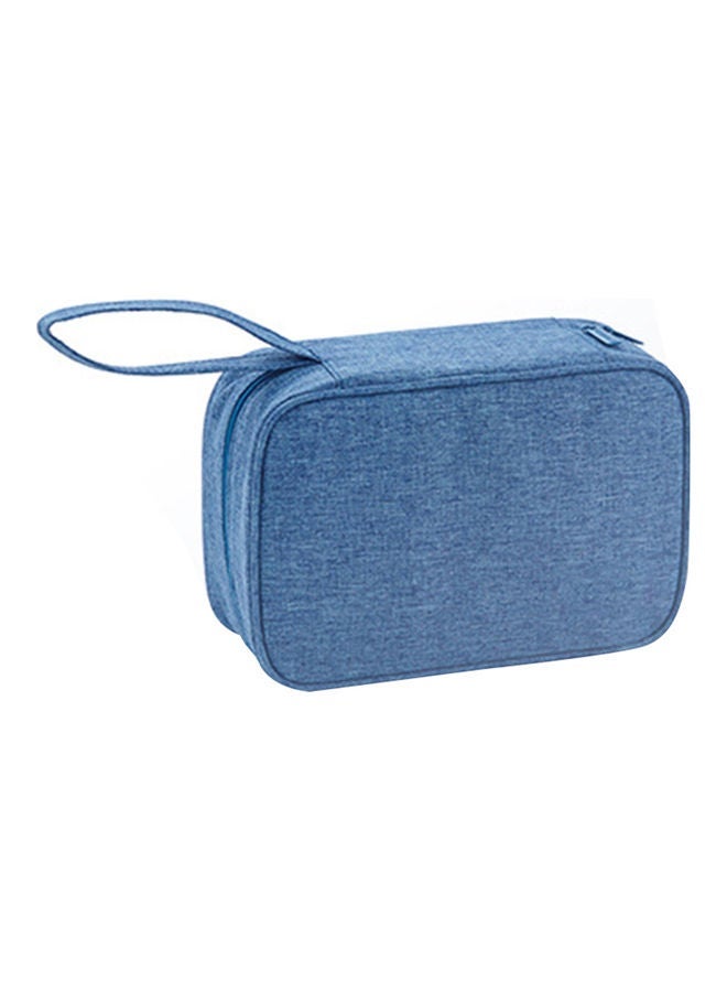 NIBEMINENT Multifunctional Water Resistant Pencil Pouch Blue 