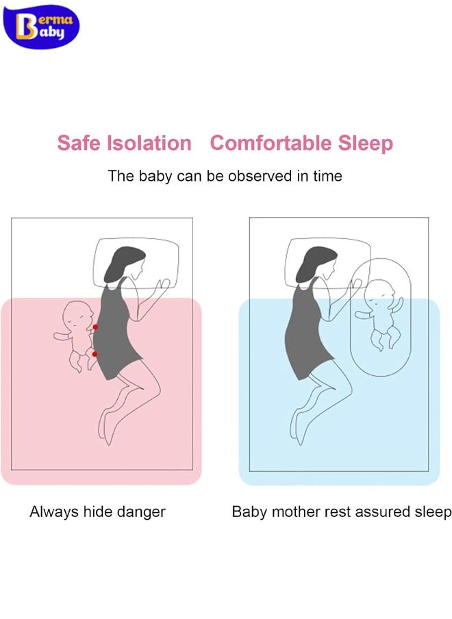Portable crib, baby travel cot with mosquito net and sun canopy, foldable baby tent, washable crib bionic travel cot breathable cradle bed, foldable crib with mosquito net  multifunctional travel cot