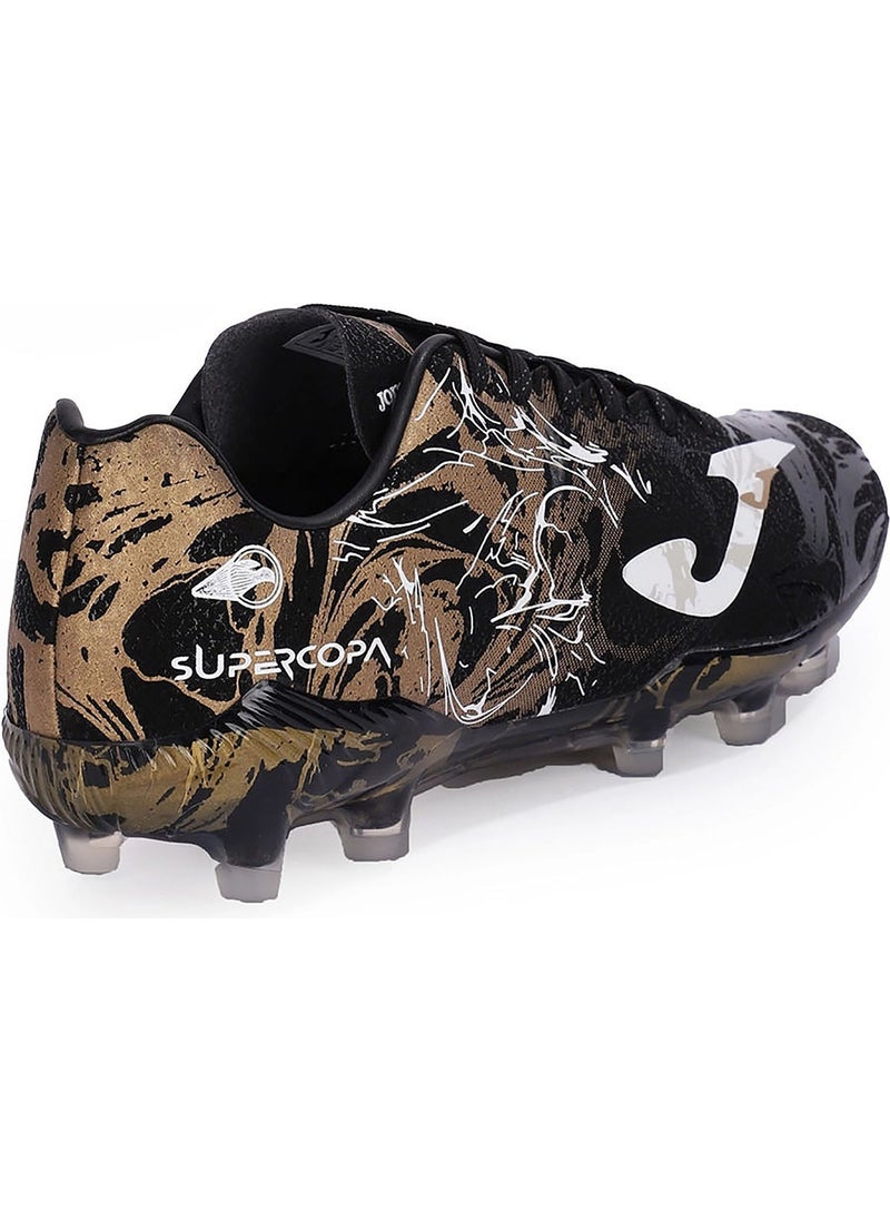 Joma - أحذية كرة قدم للرجال سوبر كوبا 2431 أسود ذهبي أرض صلبة SUPS2431FG - Image 1