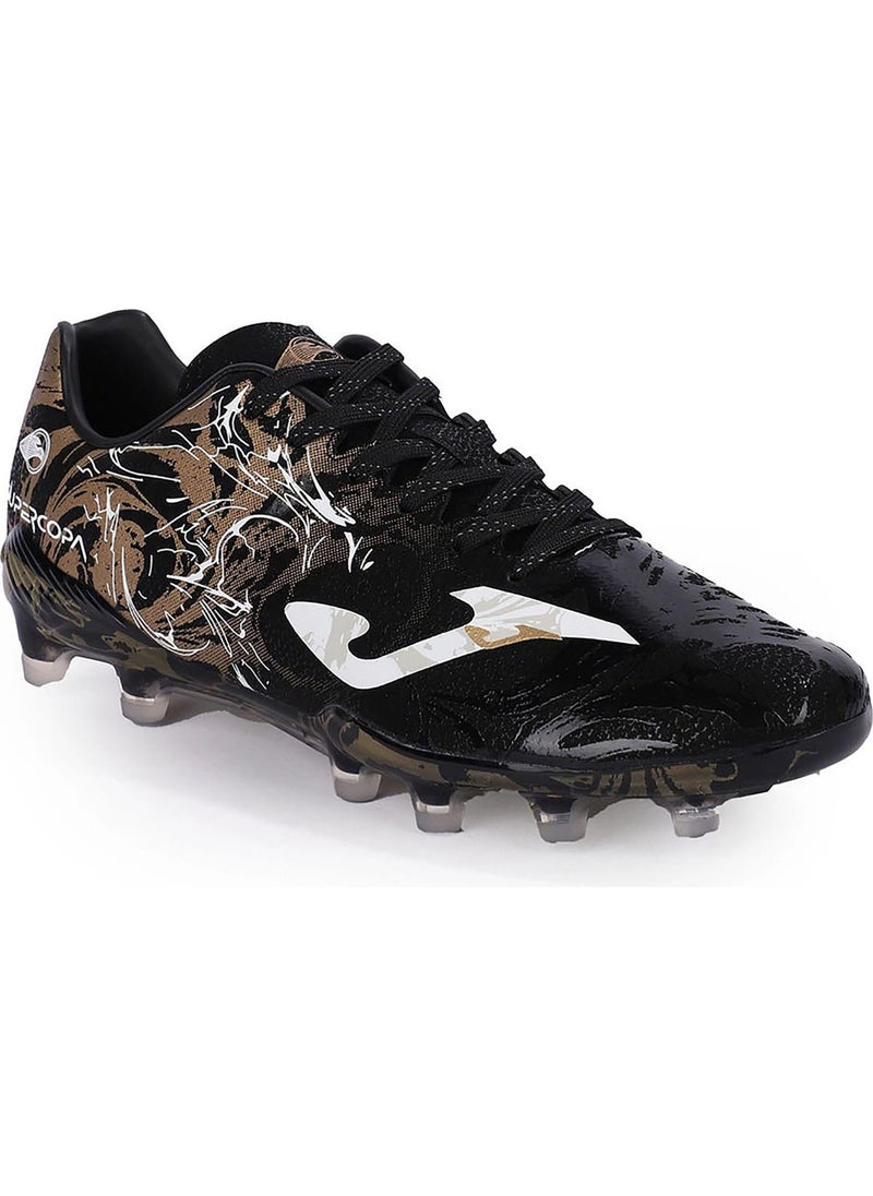 Joma - أحذية كرة قدم للرجال سوبر كوبا 2431 أسود ذهبي أرض صلبة SUPS2431FG - Image 1