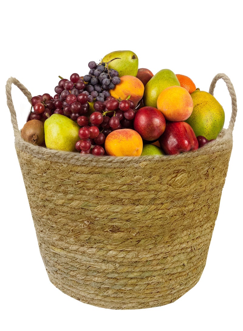 YINZUO Handwoven Basaket,Storage Baskets ,Hand pant Basket,House Storage Basket Wicker Laundry Basket Seagrass Basket Storage Organizer Storage  - Image 4
