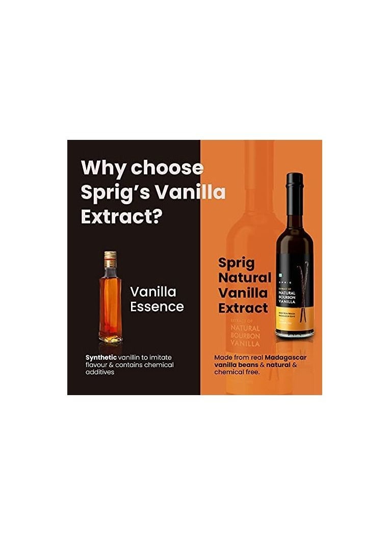 SPRIG - Extract Of Natural Bourbon Vanilla  Natural Vanilla Extract  Better Than Chemical Vanilla Essence  50 Ml (Pack Of 2) - Image 1