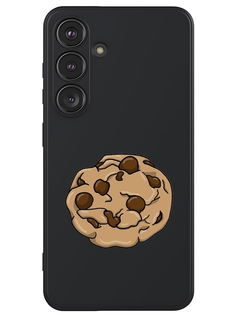 Theodor Protective Slim Fit Case Liquid Silicone Cover with Full Body Protection Anti-Scratch Shockproof Case For Samsung Galaxy S25 (Black) - Cookie - Image 1