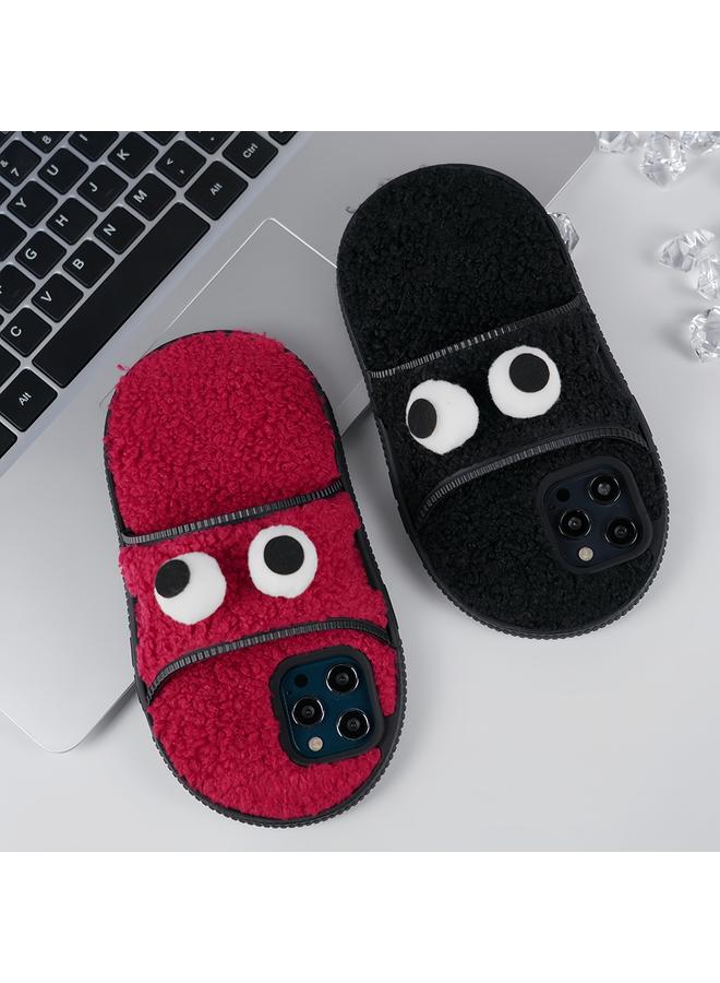 Zaboon Case For iPhone 12 Pro Max Creative Plush Big Eyes Slipper Design TPU Phone Case - Image 2