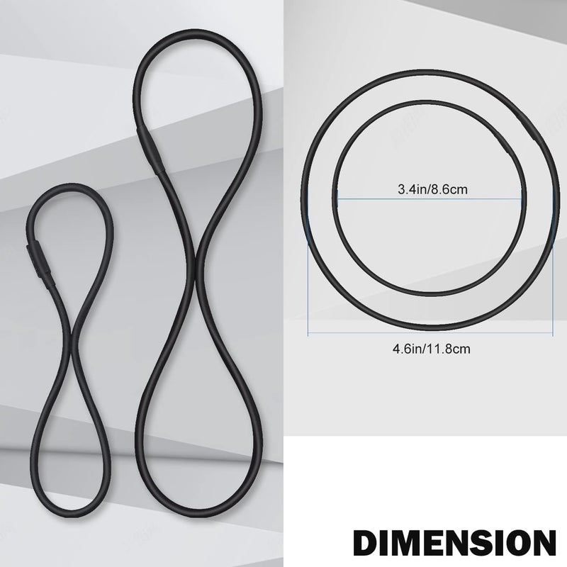 boseen Universal Elastic Bands Replacement, Anti-aging Rubber Ring for Microphone Shock Mount Holder Clamp Clip, Set of 4 (Black) - Image 3
