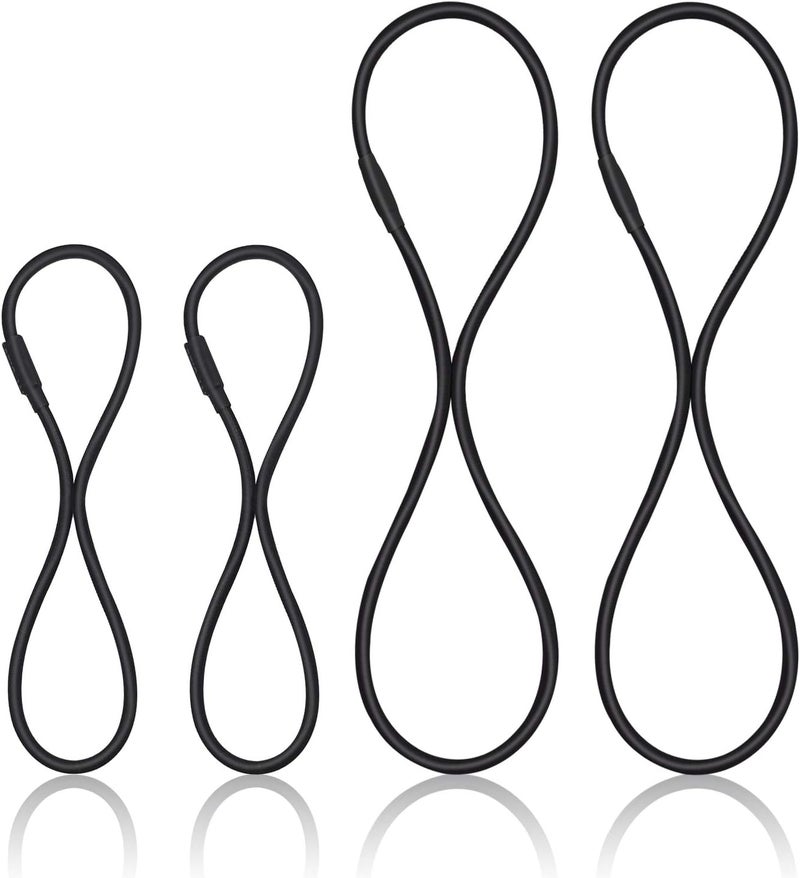 boseen Universal Elastic Bands Replacement, Anti-aging Rubber Ring for Microphone Shock Mount Holder Clamp Clip, Set of 4 (Black) - Image 1