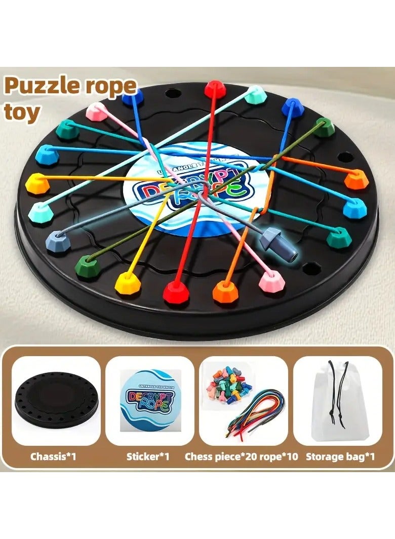 Brain-Teaser Rope Toy for Kids – Educational Puzzle Game for Ages 3-6, Enhances Focus & Coordination, Ideal for Parties & Family Fun  - Image 5