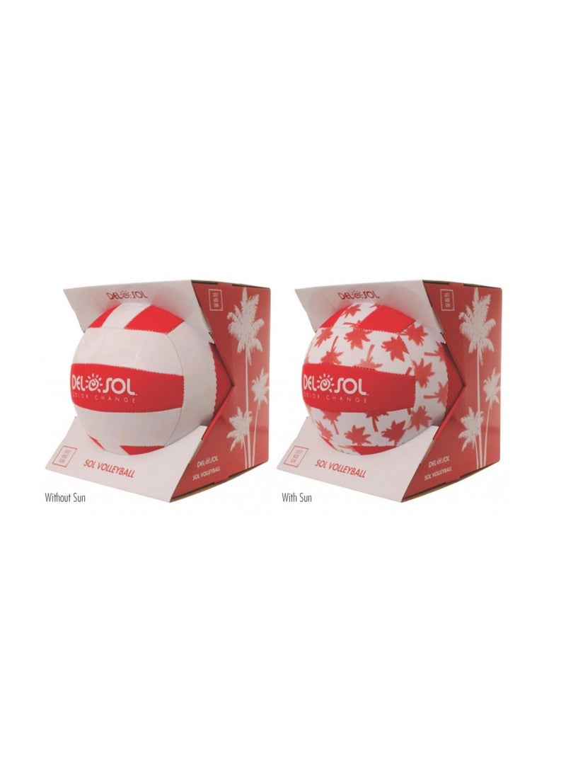 Del Sol Color Change - Delsol Volleyball ball Changes Color  From White To Red 1 Piece - Image 1