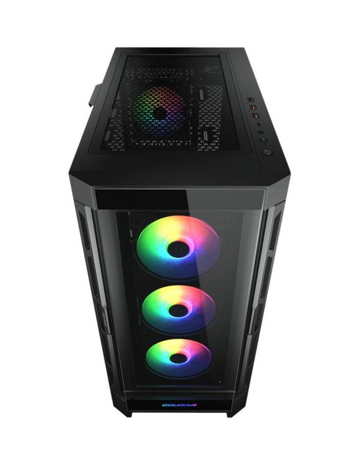 Cougar - Cougar DUOFACE Pro RGB Mid Tower Case With Tempered Glass & Airflow Panels, with exceptional Ventilation and Generous Fresh Air Intake- Black - Image 1