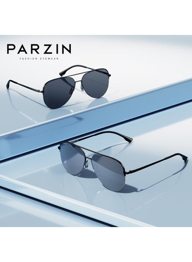 Parzin Polarized Sungl For Men, Fan Chengcheng Style Double-frame Aviator Gl, Uv Protection Driving Trendy Sungl Pz8380 - Image 3