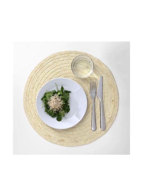 Place mat, palm leaf/natural 37 cm