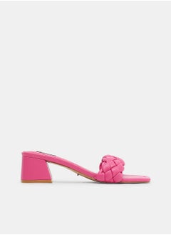 Weave Detail Block Heel Sandals