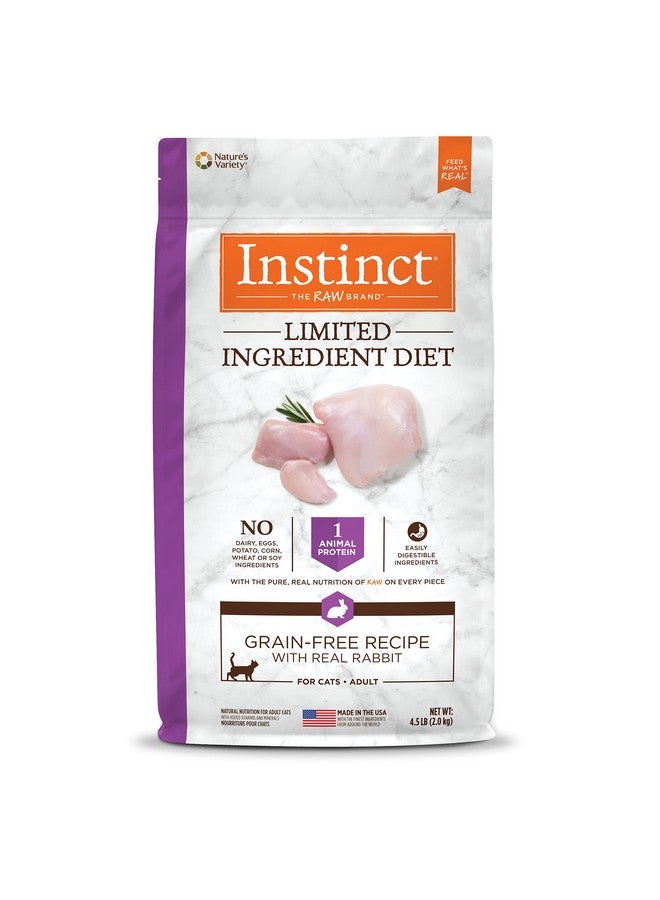 Instinct Limited Ingredient Diet, Natural Dry Cat Food, Grain Free Recipe - Real Rabbit, 4.5 lb. Bag - Image 1