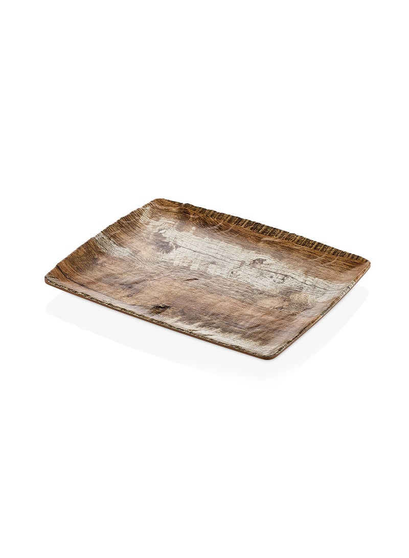 KULSAN Rectangular melamine service 33 cm wooden