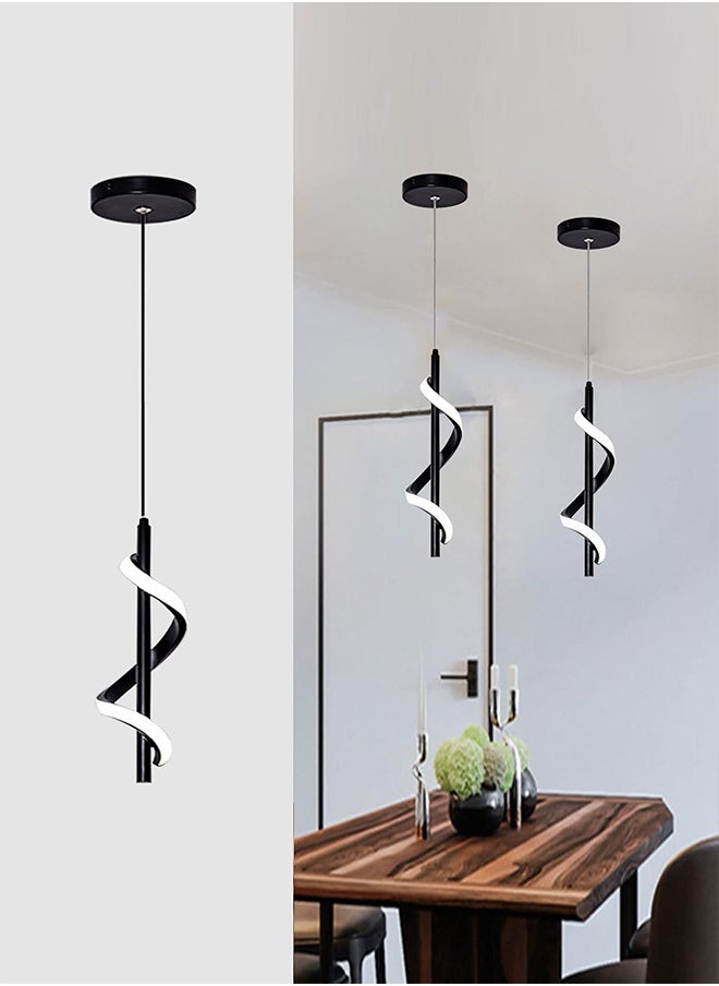 RATSAW 13W Modern Spiral Led Pendant Light Fixture Warm White LED Hanging Lamp for Bedroom Living room Kitchen  - Image 1