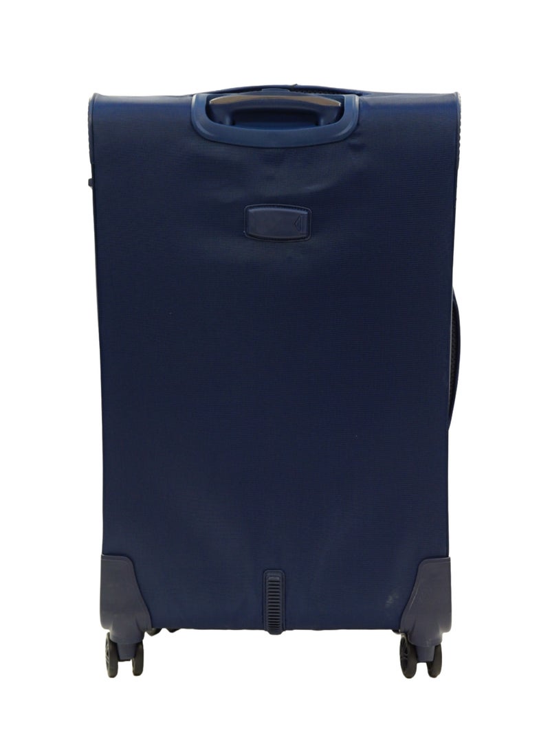 GIORDANO GIORDANO Casablanca Series Check-In Large Suitcase Navy Blue, Soft Nylon Lightweight Durable Expandable 4 Wheels Luggage Trolley Bag 28" With Secure 3 Digit Number Lock.  - Image 2