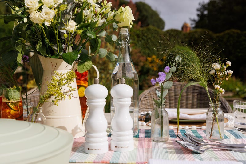 Master Class MasterClass Pepper Mill or Salt Grinder with Interchangeable Cap, Plastic, White, - Image 4