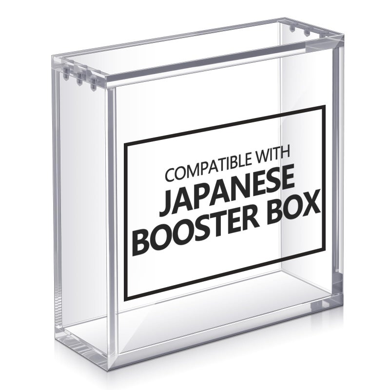 Cinnvoice 1 Pcs Acrylic Magnetic Case Booster Box Protective Case Stackable 4mm Thick Magnetic Closure Gifts for Collectors, Cards Not Included (Japanese Booster) - Image 1