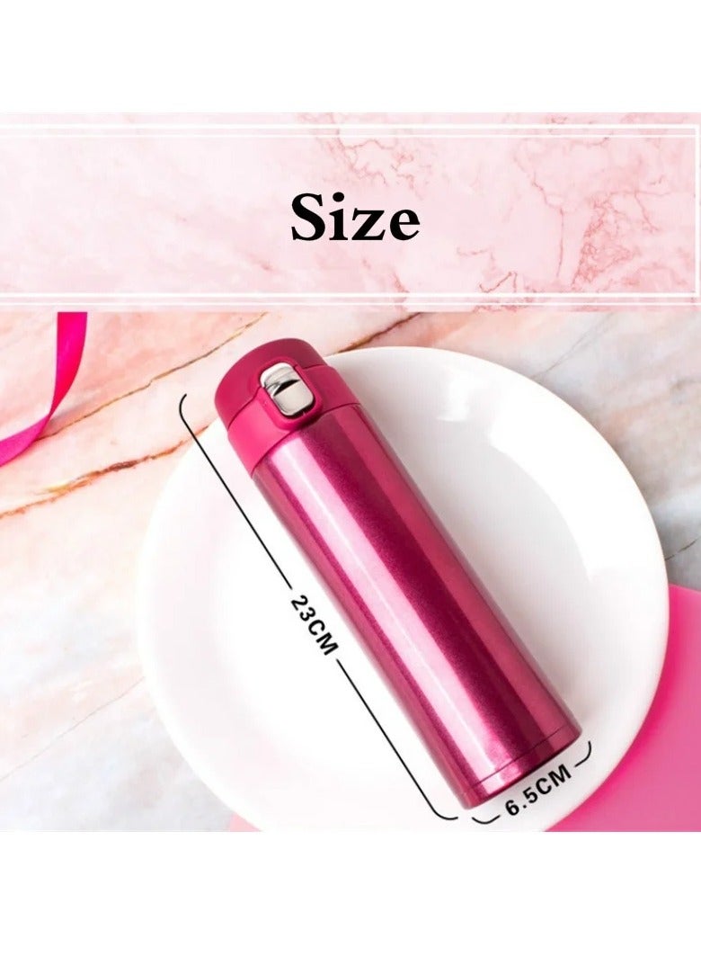 AROAQ Stainless Steel Vacuum Flask, Anti Slip Casual Outdoor Thermos Flask, Durable And Reliable Travel Water Bottle Cup, Spill Proof And Easy To Carry Vacuum Insulated Mug For Travel Outdoor, (Red) - Image 4