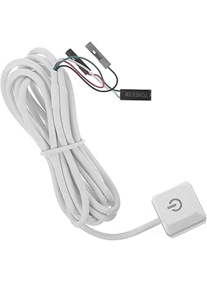 Computer Power Button Extension Cable 1 65m Black Easy Access Desktop PC Control - Image 1