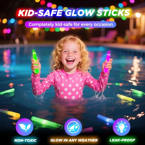 SHQDD 105 Pcs Glow Sticks 4 inch Glow In the Dark Sticks Halloween Party Favors Waterproof Glow Sticks Lights Bulk Party Pack for Kids with 9 Hours Duration Party Favors Light Stick for Halloween Party - Image 5