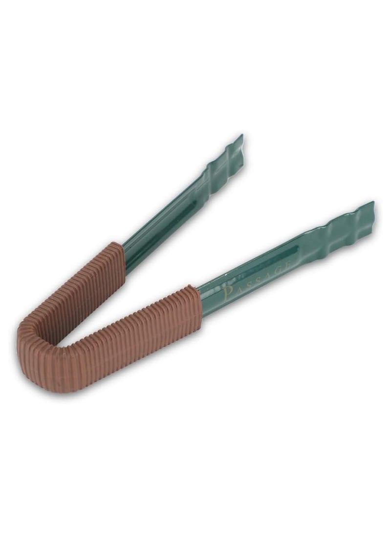 باسيدج ملقط مرور للبخور وقوالب الفحم - مقاوم للحرارة، قبضة دقيقة - مثالي للتعامل مع الفحم الساخن (GREEN) - Image 2