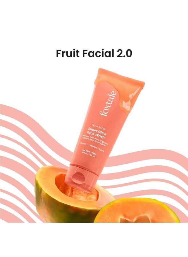 Foxtale Vitamin C Super Glow Face Wash with Papaya enzyme | Reduces Tan | Boosts Glow | Gently Exfoliates & Brightens Skin | Reduces Pigmentation | Face Wash for Men & Women- 100ml - Image 2