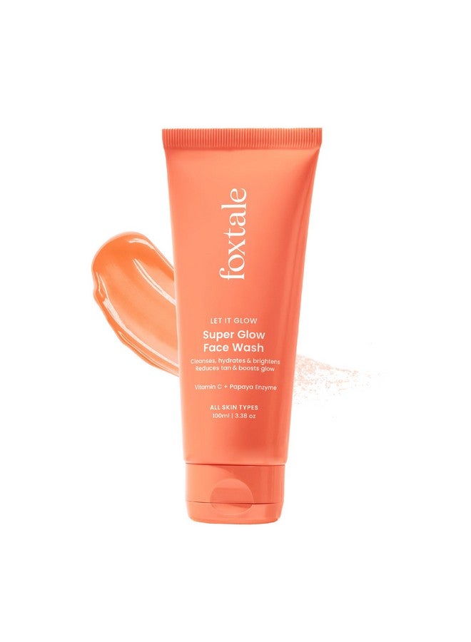 Foxtale Vitamin C Super Glow Face Wash with Papaya enzyme | Reduces Tan | Boosts Glow | Gently Exfoliates & Brightens Skin | Reduces Pigmentation | Face Wash for Men & Women- 100ml - Image 1