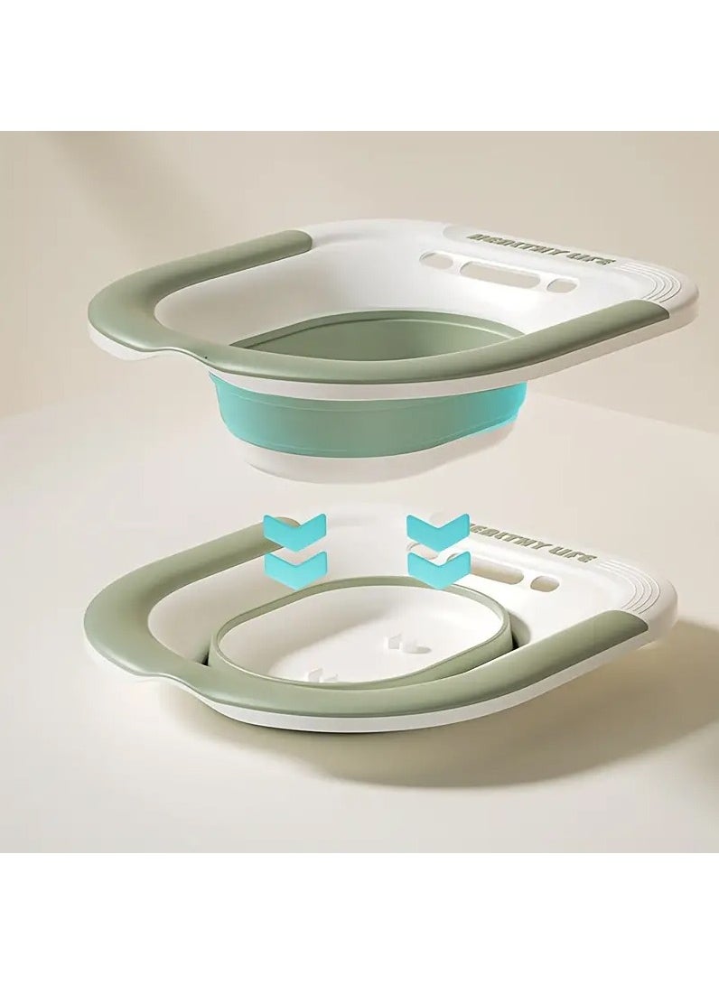 MileMelo Sitz Bath - Steam Chair Above The Toilet Folding Sitz Bath for Soaking By Chair in Front of The Toilet - Perineal Bath for Hemorrhoidal Relief, Pregnant women, Elderly (Green)  - Image 4