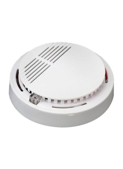 Wireless Smoke Detector Sensor System Fire Smoke Alarm White