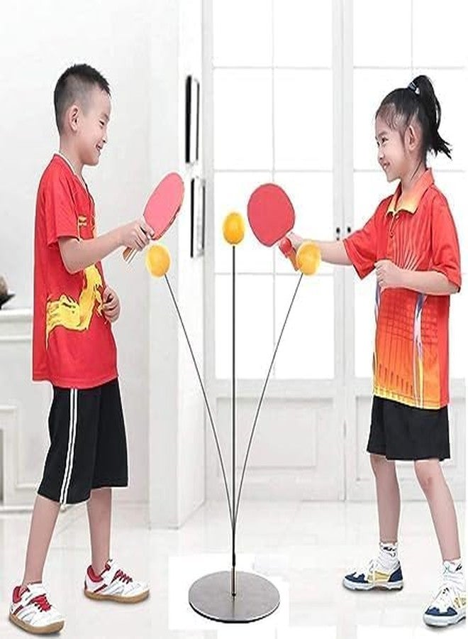 ULTRAZON Table Tennis Trainer Indoor Outdoor Adults Teenagers Kids Toy Portable Set - Ping Pong Ball for Kids Table, 2 Racket & 3 Practice Ball Sports Toys for 4 5 6 8 Years Old,(Medium) - Image 4