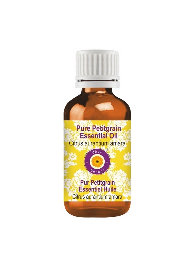 Deve Herbes Pure Petitgrain Essential Oil (Citrus aurantium Amara) Steam Distilled 10ml (0.33 oz) - Image 1