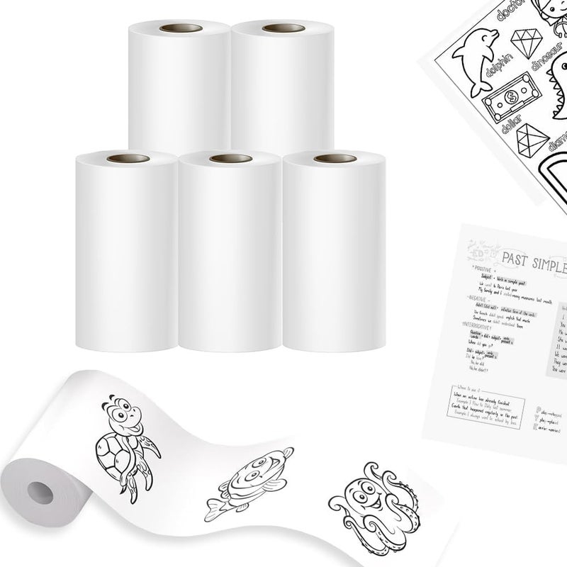 Thermal Paper Roll, 57mmx25mm Thermal Paper, 2 inch Thermal Paper for Mini Thermal Printer & POS Machine (Pack of 5 Rolls) - Image 1