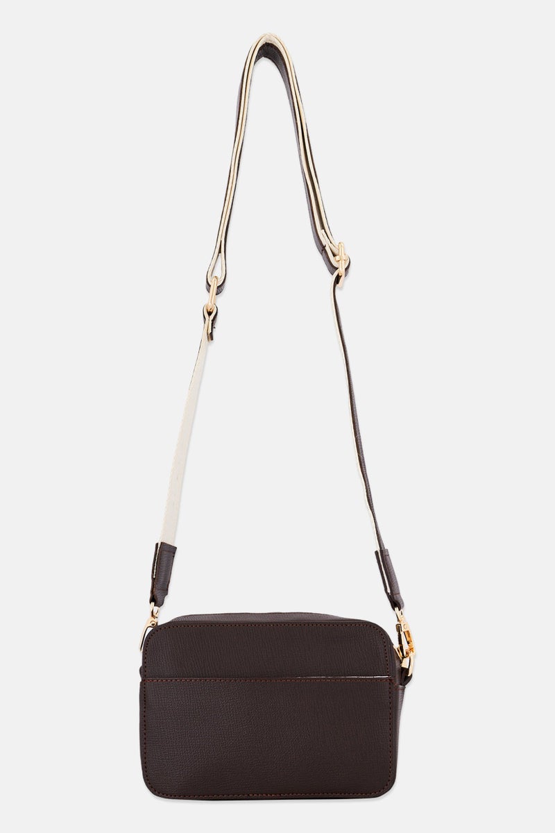 VINCE CAMUTO Women Brand Logo Cross Body Bag, Dark Brown  - Image 2