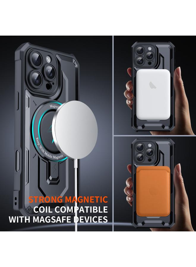 S-TOP Case For iPhone 16 Pro Invisible Bracket MagSafe Magnetic Phone Case - Image 4