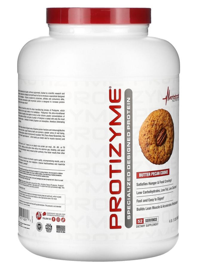 Metabolic Nutrition Protizyme Specialized Designed Protein Butter Pecan Cookie 4 lb (1820 g) - Image 2