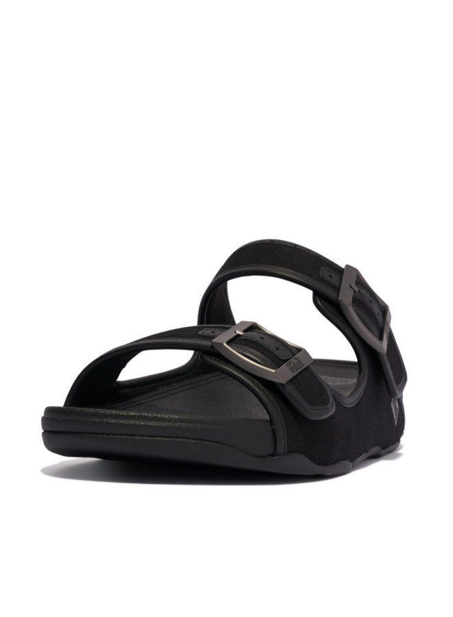 FitFlop 049-761 صندل رجالي من Fitflop GD6-001 Gogh Moc Buckle Slide باللون الأسود  - Image 3