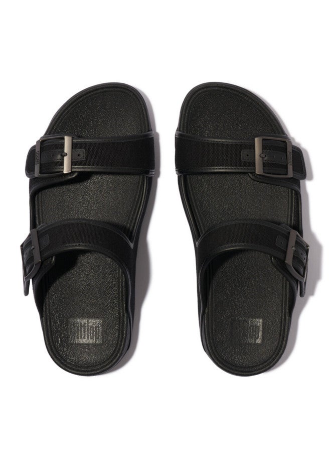 FitFlop 049-761 صندل رجالي من Fitflop GD6-001 Gogh Moc Buckle Slide باللون الأسود  - Image 2