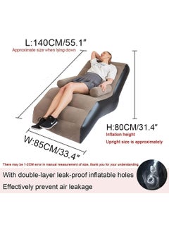 LEMONET LEMONET Inflatable Air Sofa Chair Portable Single Seater Recliner Sofa Bed Set with Pump Comfortable Air Chair Inflatable Lounge Chair for Home Outdoors Travel  - Image 2