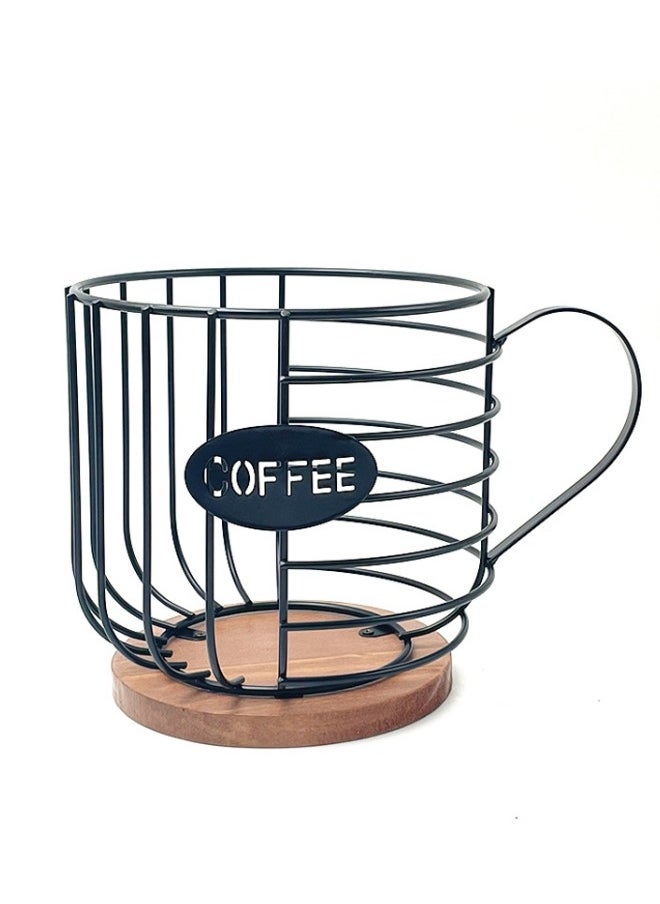 XiuWoo - Coffee Capsule And Tea Bag Holder Storage Shelf Cup Shape Table Kitchen Living Room Storage Basket - Image 1