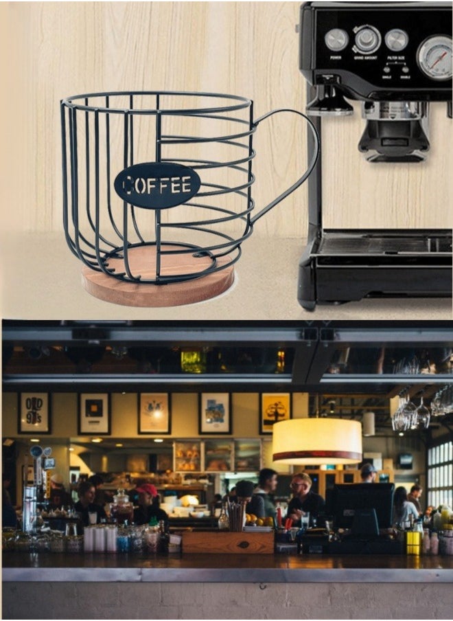 XiuWoo - Coffee Capsule And Tea Bag Holder Storage Shelf Cup Shape Table Kitchen Living Room Storage Basket - Image 1
